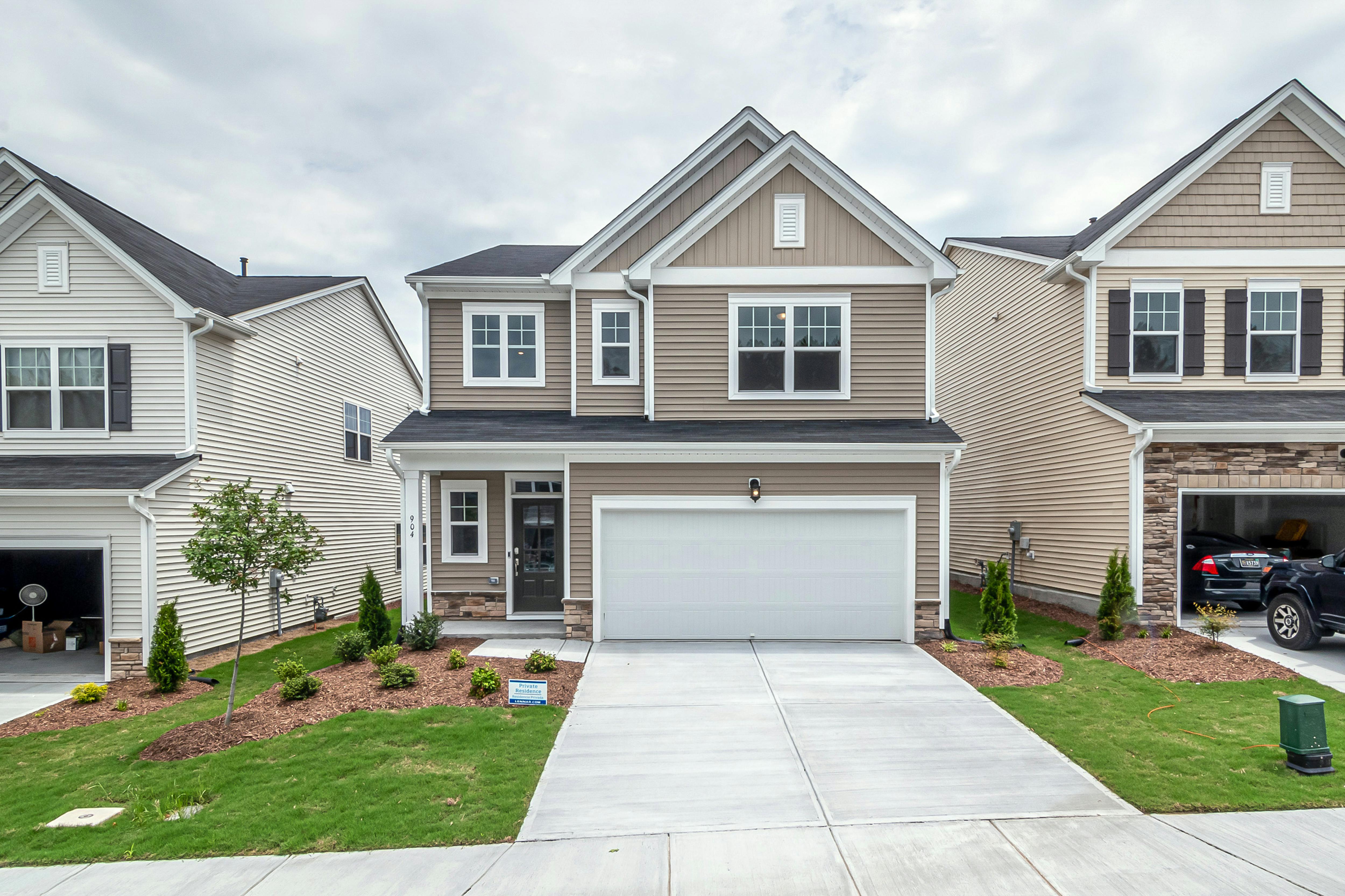 Clean suburban home exterior
